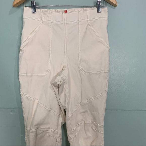 Spanx Stretch Twill Cargo Joggers Cream sz M 20319R - Picture 3 of 12